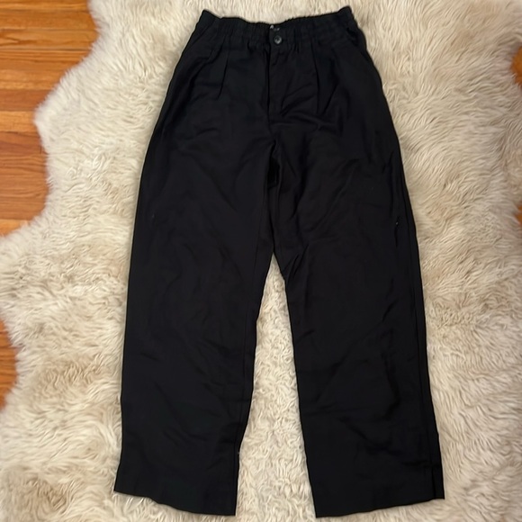 MADEWELL, Black Linen Blend Wide Leg Pants - Picture 2 of 8